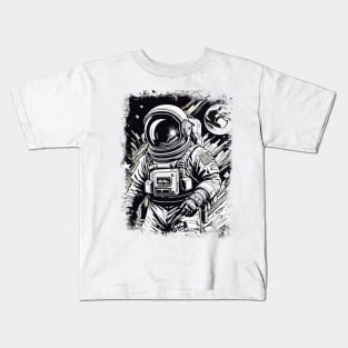 Astronaut in space Abstract Science fiction illustration Kids T-Shirt